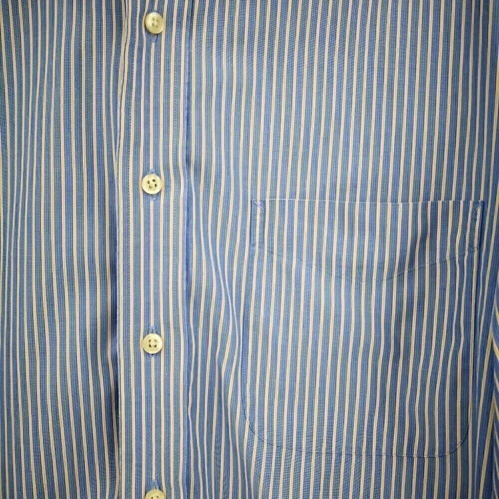 Tommy Hilfiger Men's 15 1/2 (32-33) Polo Vintage Causal Button Down Stripe Shirt - Picture 9 of 9